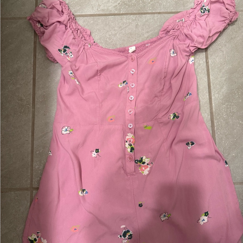 BP Pink Smocked romper